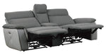 Maroni Gray Power Recliner Loveseat with Console