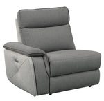 Maroni Gray Power Recliner Loveseat with Console