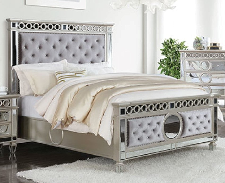 Marseille Champagne Wood Queen Bed