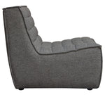 Marshall Grey Fabric Grid Tufted Chair