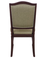 Marston 2 Dark Cherry Wood/Neutral Fabric Side Chairs