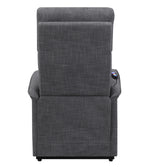 Massima Charcoal Fabric Power Lift Massage Recliner