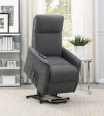 Massima Charcoal Fabric Power Lift Massage Recliner