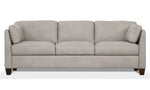 Matias Dusty White Leather Sofa with Sloped Armrests