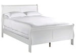 Mayville White Wood Full Sleigh Bed