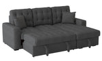 McCafferty 2-Pc Dark Gray RAF Sectional w/ Pull-Out Bed