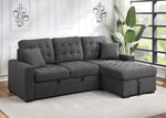 McCafferty 2-Pc Dark Gray RAF Sectional w/ Pull-Out Bed