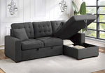 McCafferty 2-Pc Dark Gray RAF Sectional w/ Pull-Out Bed