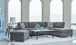 Mccord 2-Pc Dark Grey Chenille Reversible Sectional Sofa