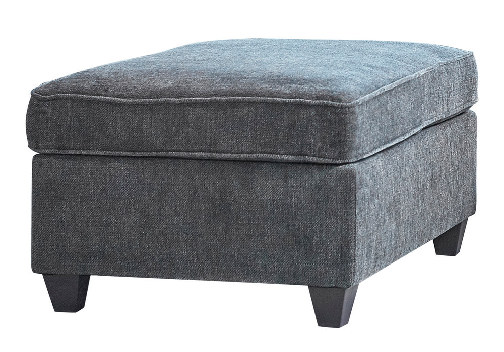 Mccord Dark Grey Chenille Ottoman