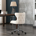 Mckenna Beige Fabric Adjustable Office Chair