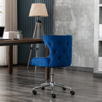 Mckenna Dark Blue Fabric Adjustable Office Chair