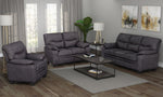 Meagan Charcoal Coated Microfiber Sofa