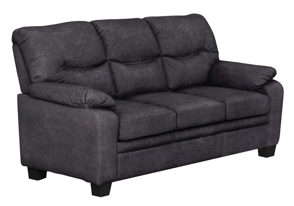 Meagan Charcoal Coated Microfiber Sofa