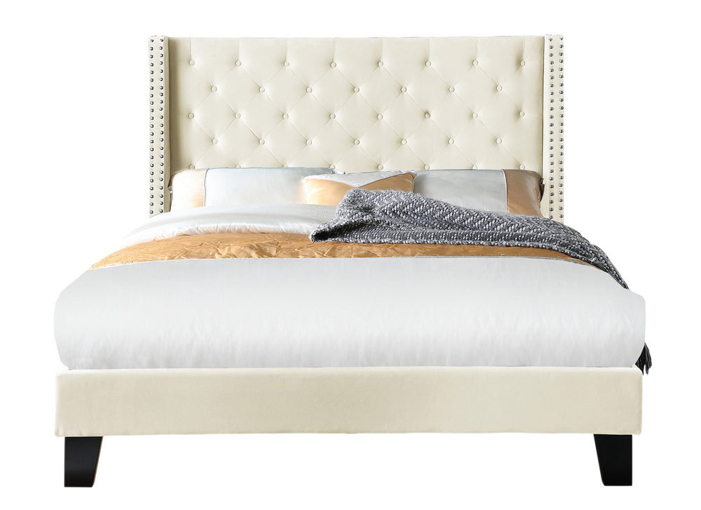 Meilani Beige Fabric King Bed