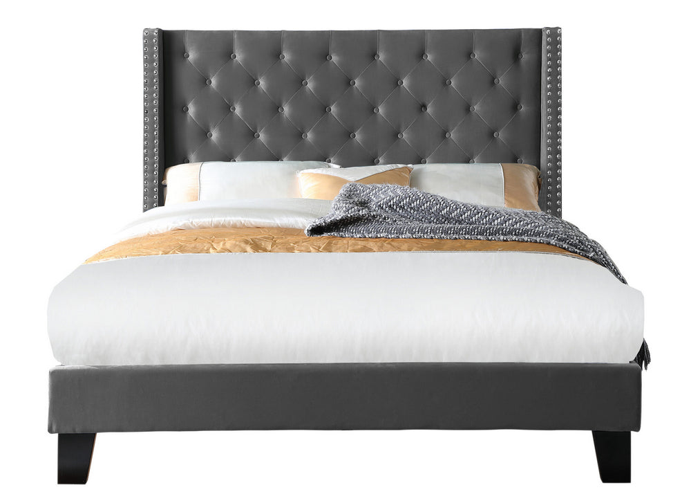 Meilani Grey Fabric King Bed