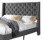 Meilani Grey Fabric Queen Bed