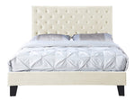 Melany Beige Fabric Cal King Platform Bed