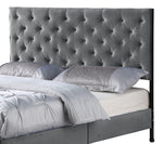 Melany Grey Fabric Full Platform Bed