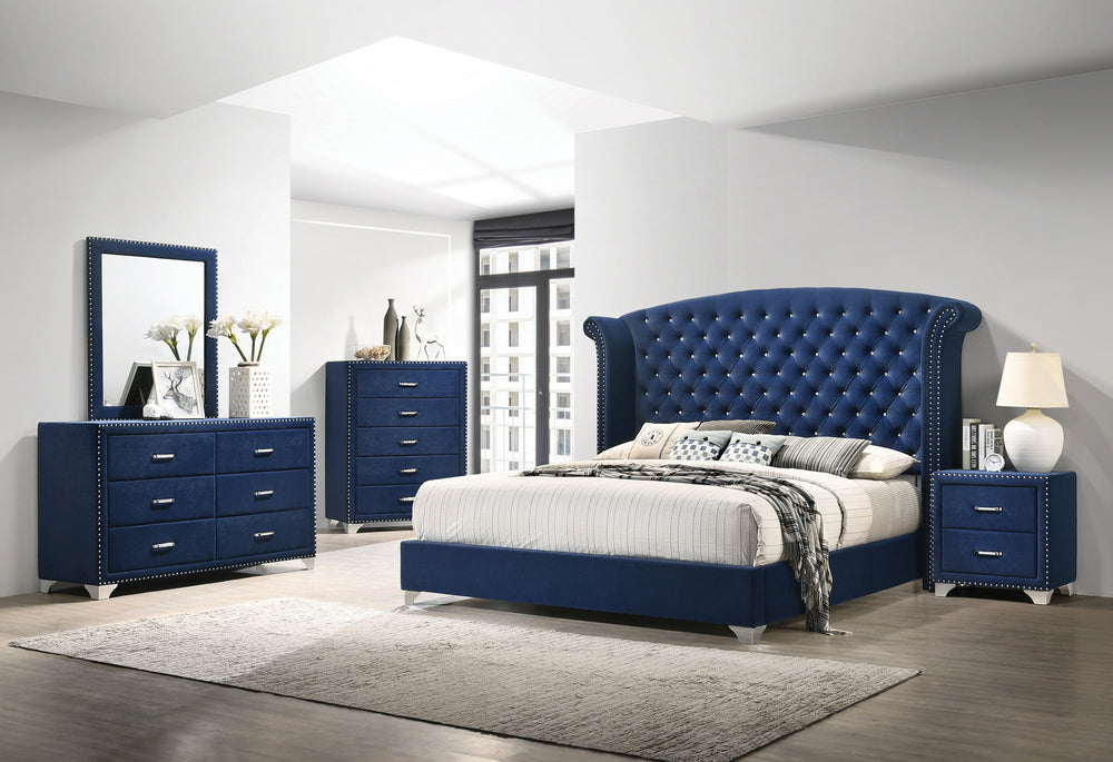 Melody 5-Pc Pacific Blue Cal King Bedroom Set (Oversized)