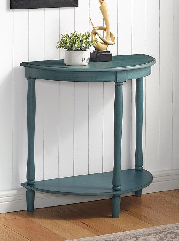 Menton Antique Teal Wood Console Table