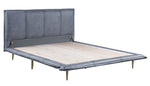 Metis Gray Top Grain Leather King Bed