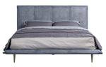 Metis Gray Top Grain Leather King Bed