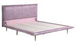 Metis Pink Top Grain Leather King Bed