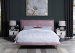 Metis Pink Top Grain Leather King Bed