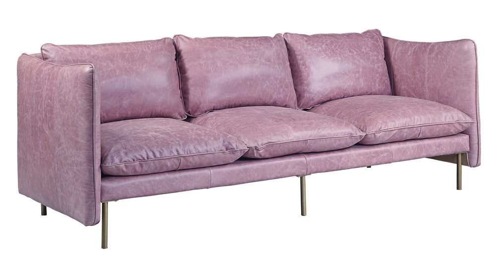 Metis Wisteria Top Grain Leather Sofa (Oversized)