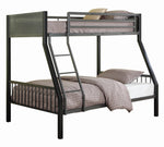 Meyers Black/Charcoal Metal Twin/Full Bunk Bed