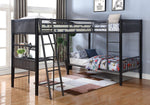 Meyers Black/Charcoal Metal Twin Triple Bunk Bed