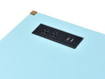 Midriaks Baby Blue Wood/Gold Metal Writing Desk with USB