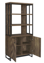 Millbrook Rustic Oak Herringbone/Gunmetal Bookcase