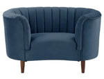 Millephri Blue Velvet Chair