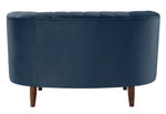 Millephri Blue Velvet Chair