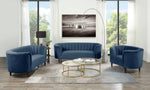 Millephri Blue Velvet Chair