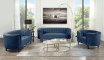 Millephri Blue Velvet Sofa