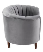 Millephri Gray Velvet Chair