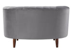 Millephri Gray Velvet Chair