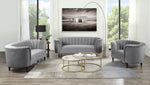 Millephri Gray Velvet Sofa