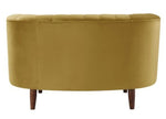 Millephri Olive Yellow Velvet Chair