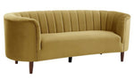 Millephri Olive Yellow Velvet Sofa