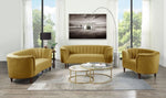 Millephri Olive Yellow Velvet Sofa