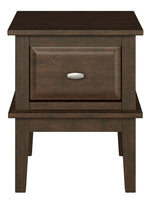 Minot Brown Cherry Wood End Table