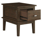 Minot Brown Cherry Wood End Table