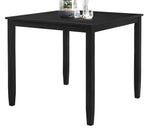 Mira 5-Pc Black Wood Counter Height Table Set