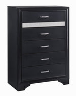 Miranda 5-Pc Black Wood King Bedroom Set