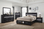 Miranda Black Wood 7-Drawer Dresser