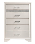 Miranda White Wood 5-Drawer Chest